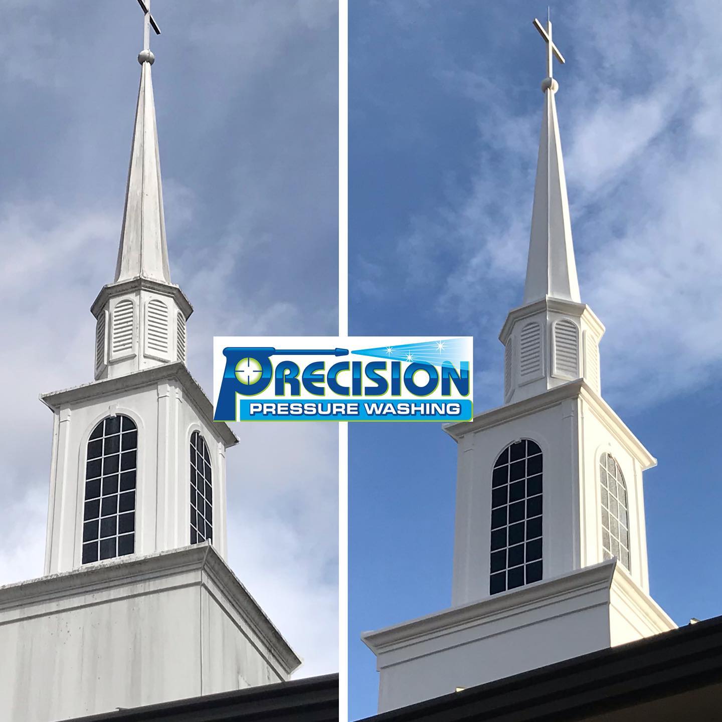 Church Steeple Cleaning at Grow Church in Woodstock, GA
