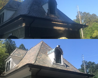 Slate Roof Cleaning of St. Ives County Club in Johns Creek, GA